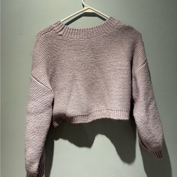 Garage Lavender Knit Crew Neck Sweater - Picture 4 of 7